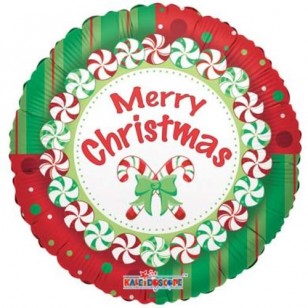 Merry Christmas Candy Cane Balloon